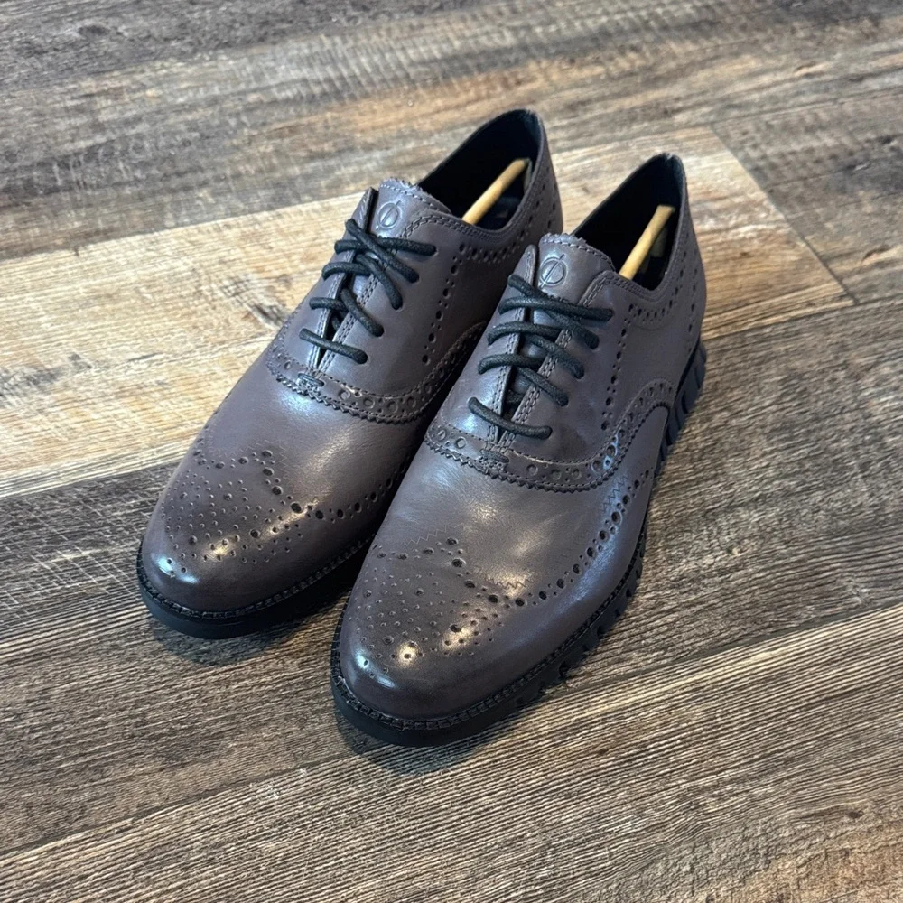 Cole Haan Gray Wingtip Oxfords